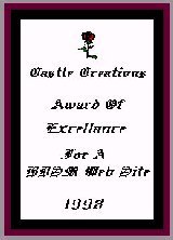Castle Creations Award of Excellance for a BDSM site